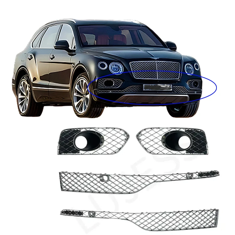 

For Bentley Bentayga 2017-2019 OEM Chrome Bumper Grille Front Left Right Plastic Grille Models 36A807345 36A807346 36A807647