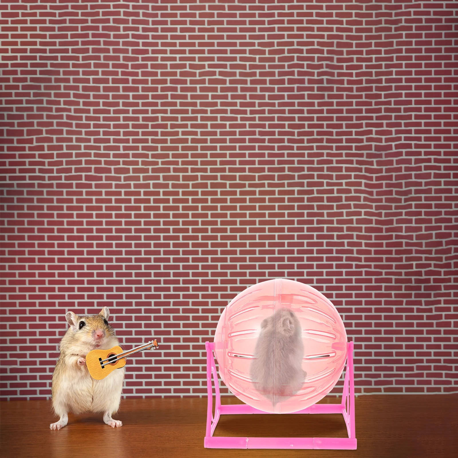 

Mini Running Wheel Plastic Hamster Balls Toy Fitness Exercise Cage Rodent Small Animals Running Wheel Pet Supplies
