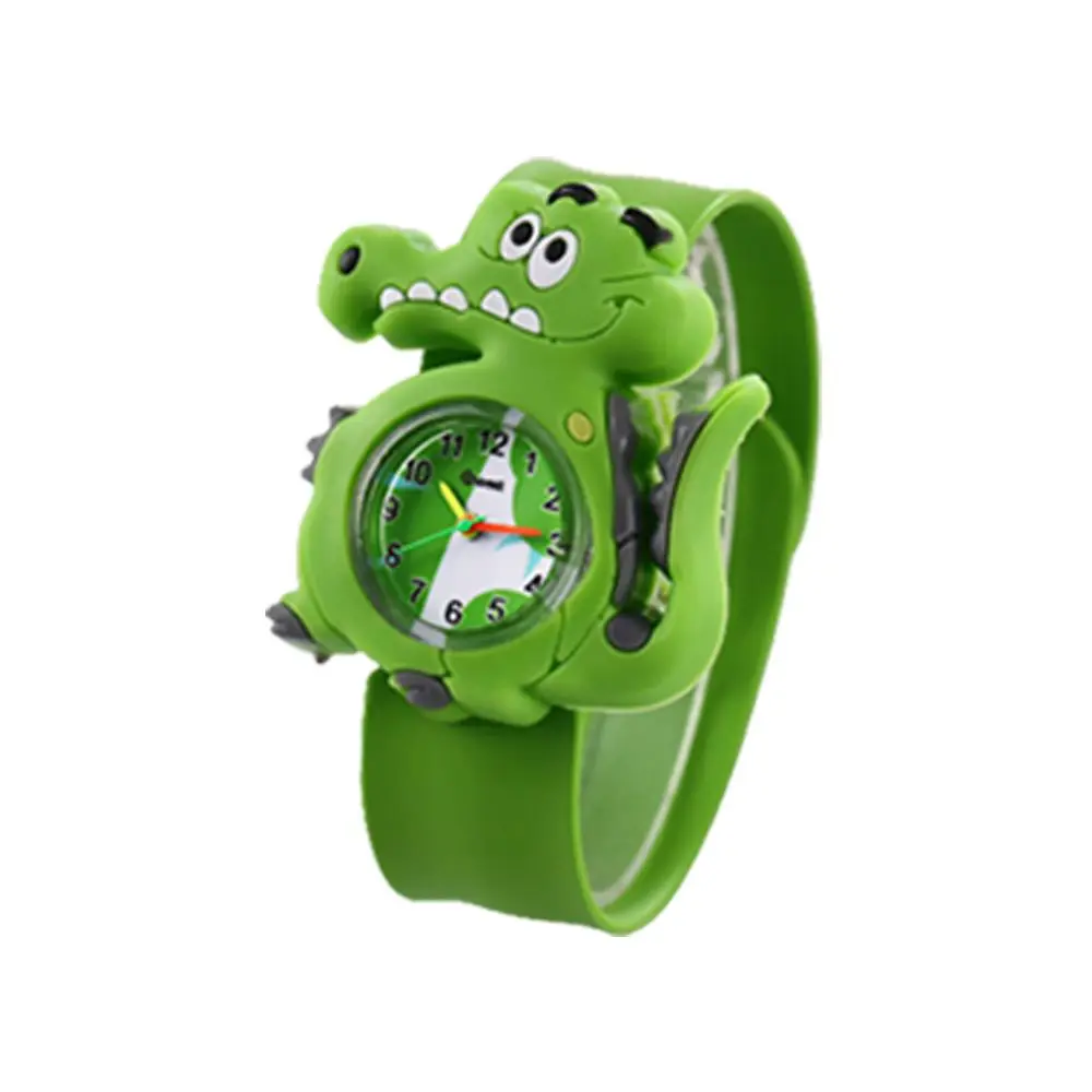 時計漫画動物 3D スラップウォッチデジタルかわいいカエルクォーツ腕時計