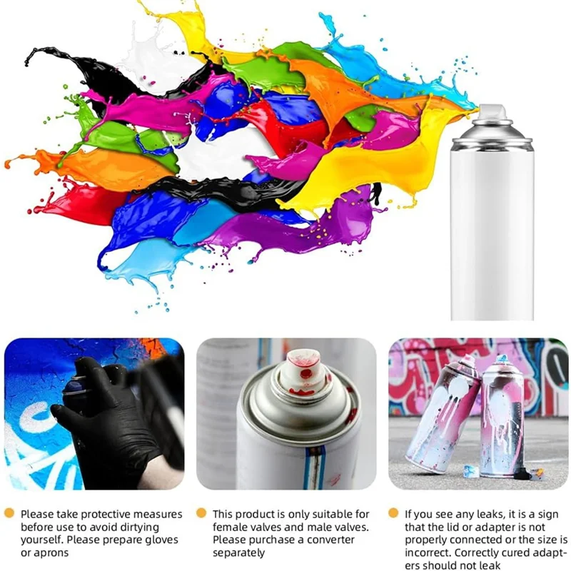 AB34-30PCS Spraypaint Caps & Nozzles Kit Adapter Set For Female Cans,Spray Can Nozzle Artist-Grade Spraycontrol Kit