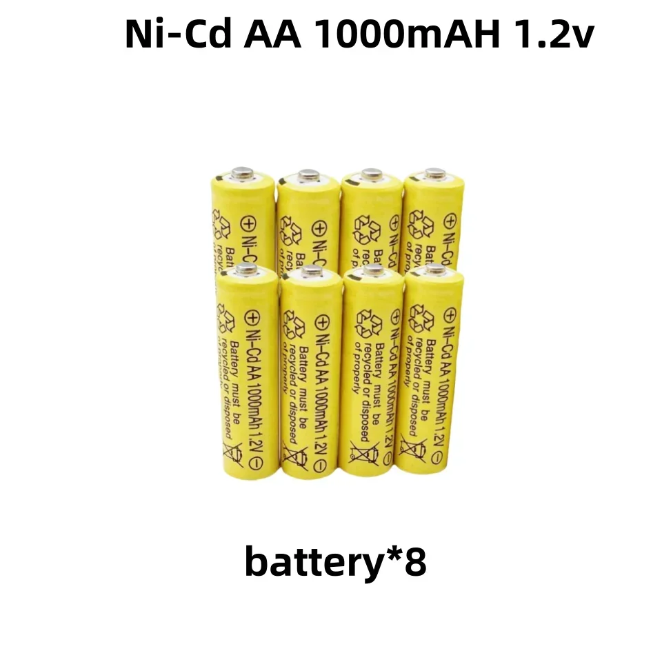 100% Original 1.2V AA1000mAh Rechargeable Alkaline Battery NI-MH 1.5 V Battery for Clocks Mice Computers Toys So On