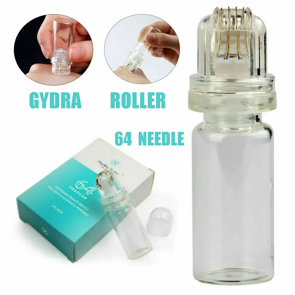 

Hydra Roller 64 Pins Micro titanium need tips Derma needles skin care Anti aging whitening bottle roller serum