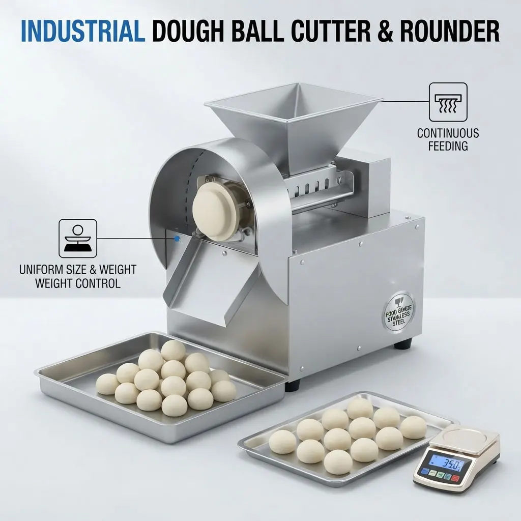 Electric Fast Dough Portioning And Cutting Machine 5g-500g Dough Balling Machine Dough Portioning And Cutting Machine For Sale