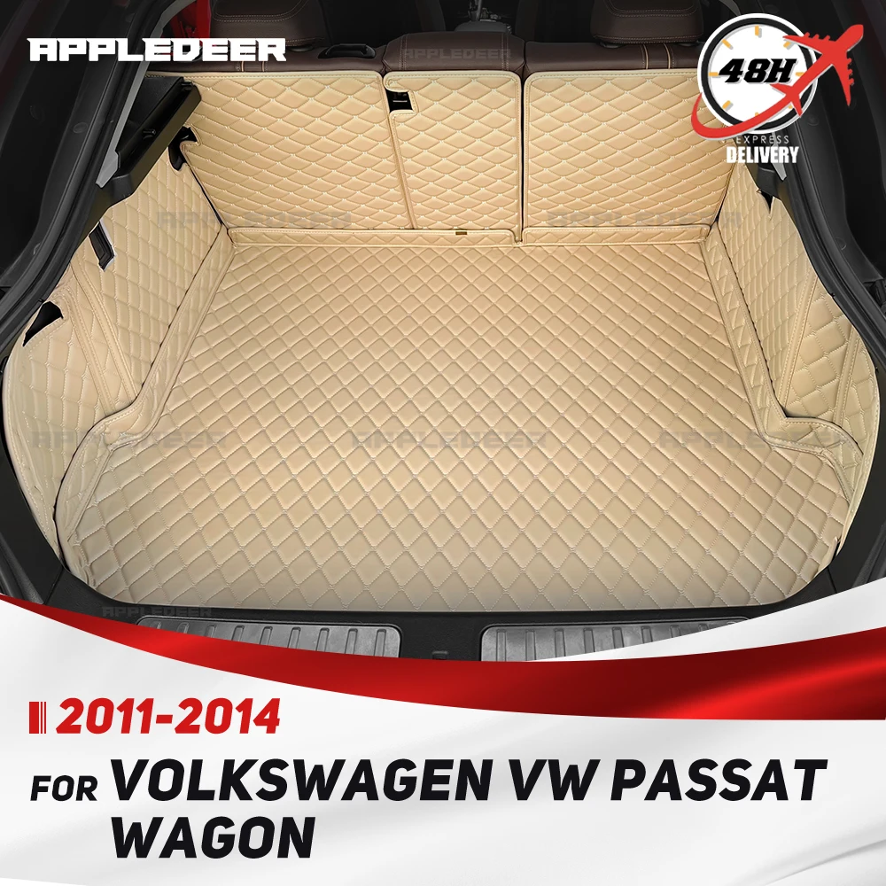

For Volkswagen VW Passat wagon 2011-2014 Auto Full Coverage Trunk Mat Car Protective Pad Cargo Liner Interior Accessories