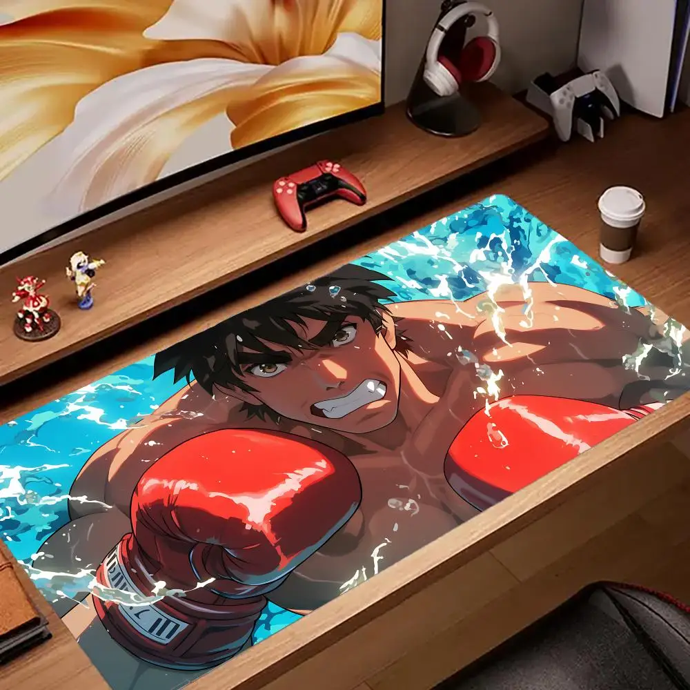 Alfombrilla de ratón Anime H-Hajime No Ippo Tapetes de Mesa Teclado, Borracha Kawai, Tapete de Mesa Antiderrapante, XXL90x40cm