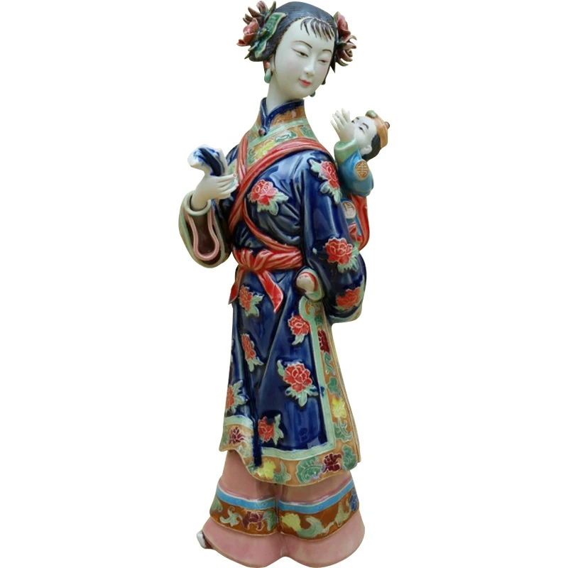 

beginning of the ancient beauty of women shiwan doll ceramic gifts girl Beauty figure Sculpture room porch study decoration