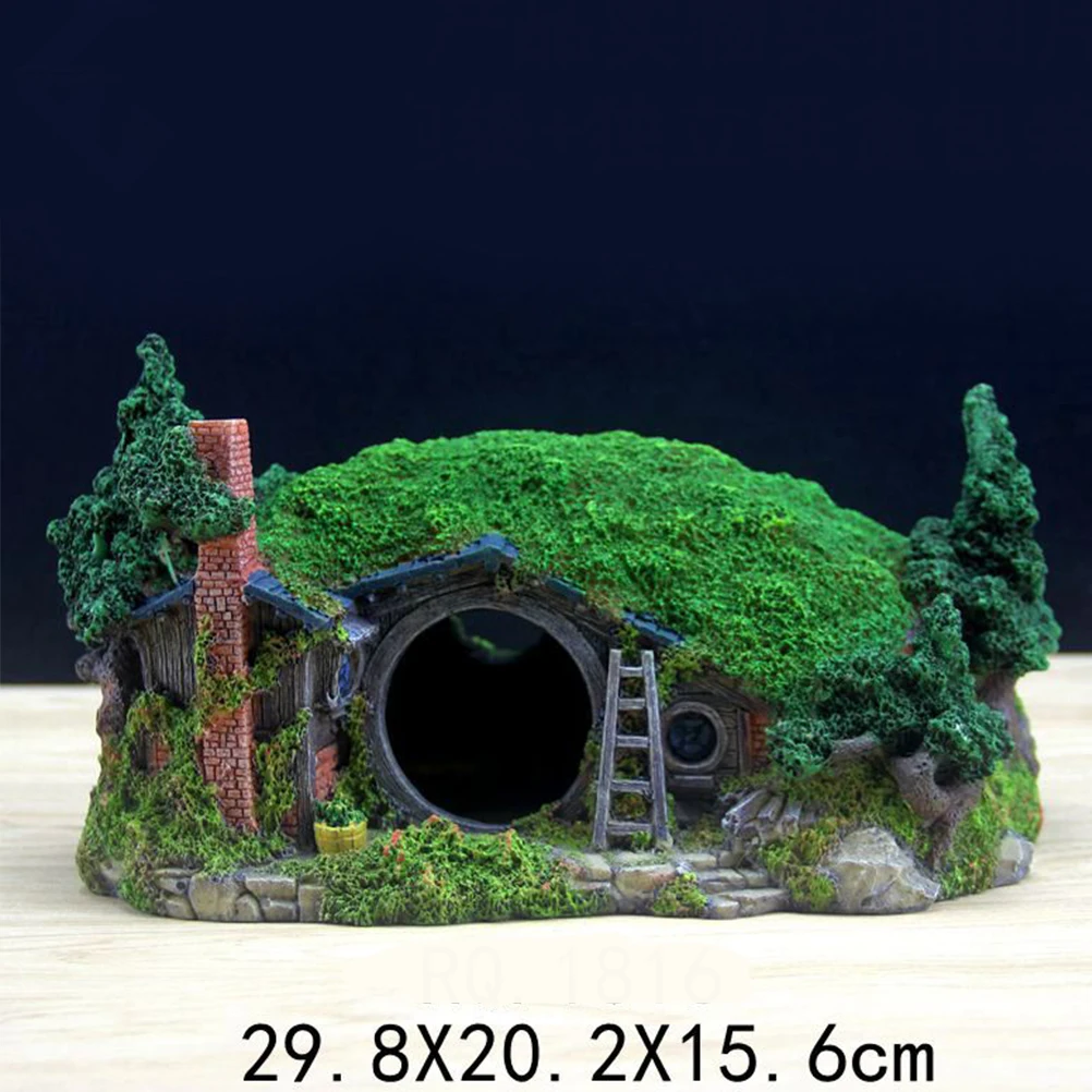 

Aquarium Decor L scaping nament Castle Fish Tank Decoration Durable Safe Scenery Change Shelter Hiding Spots Pet Supplies