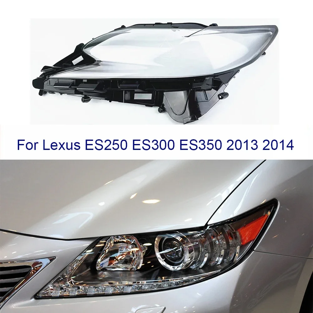 For Lexus ES250 ES300 ES350 2013 2014 Headlamp Shell Headlight Cover Transparent Lens Plexiglass Replace Original Lampshade