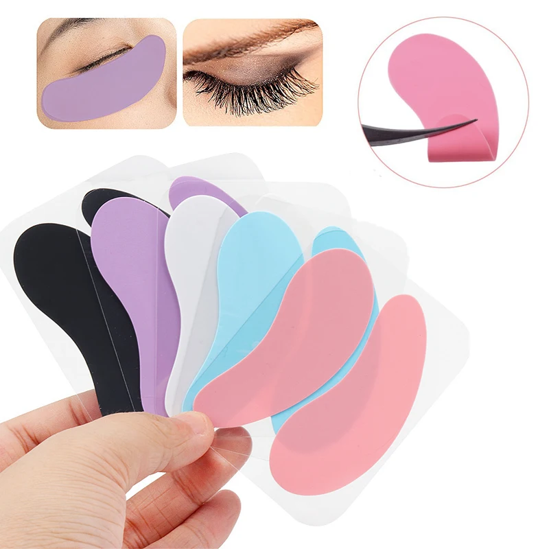 Novo reutilizável 1 par almofadas para os olhos silicone listra lash lift cílios extensão hidrogel remendos sob olho gel remendo ferramentas de maquiagem