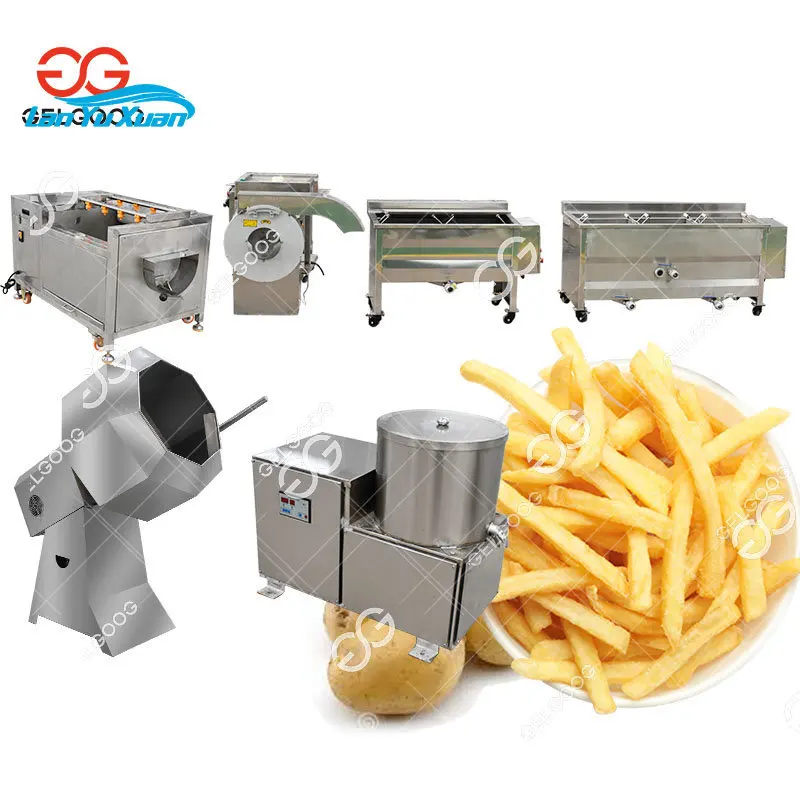 Semi Automatic Small Scale Frozen Potato Flakes Chips Processing Plant Making Machines French Fries Production Line For Sale