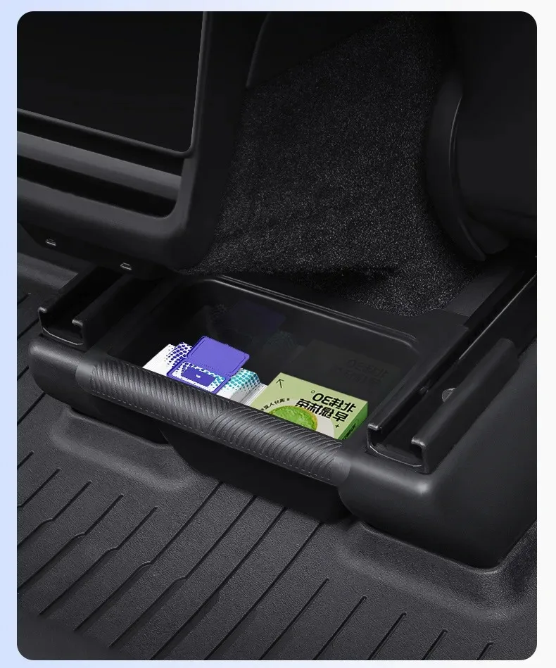Model Y Launch 2026 Kofferraum-Seiten-Aufbewahrungsbox für Tesla Y Juniper Rücksitz-Organizer Wildleder Anti-Schmutz Auto-Reisezubehör – Detail 13
