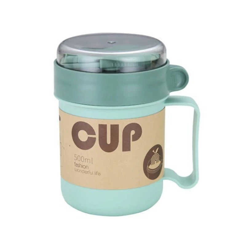 Stainless Steel Thermos Mug, Soup Cup, Lunch Box, Breakfast Cup Container, Thermal Cup, Vacuum Flasks, 500ml