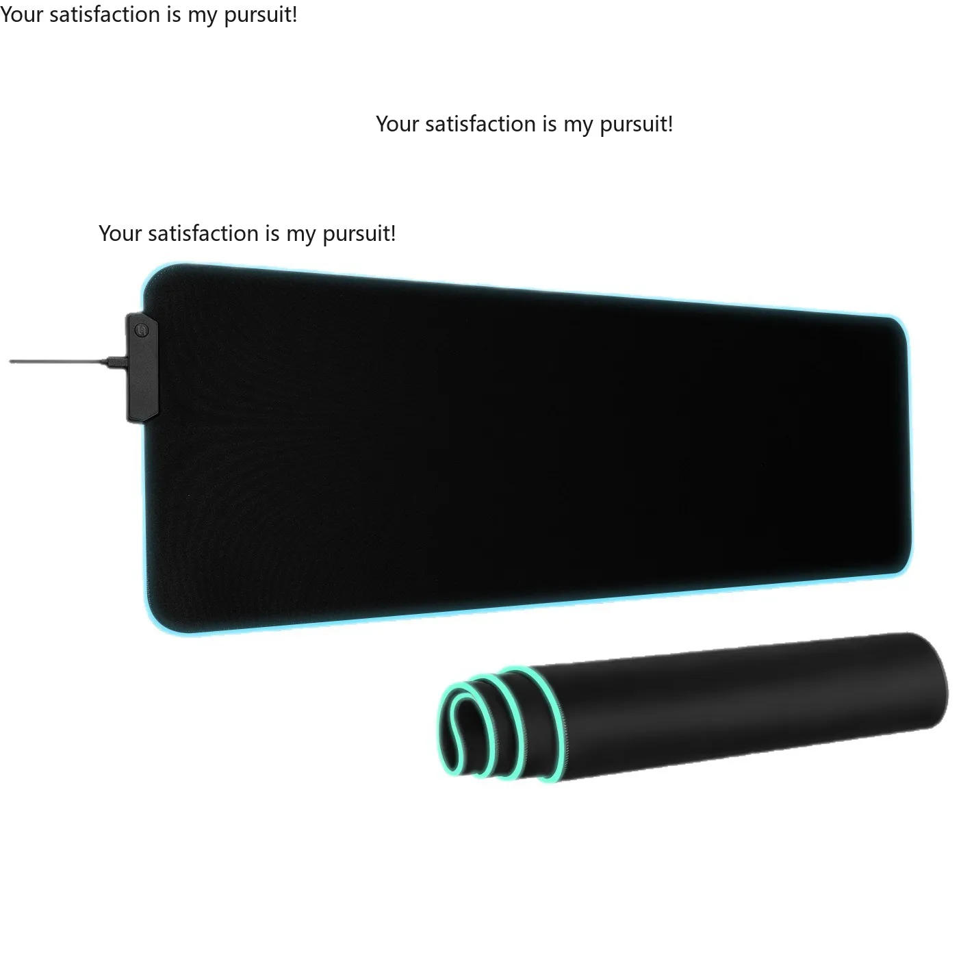 for WiFi smart RGB gaming mouse pad with colorful LED lights, desktop atmosphere decor