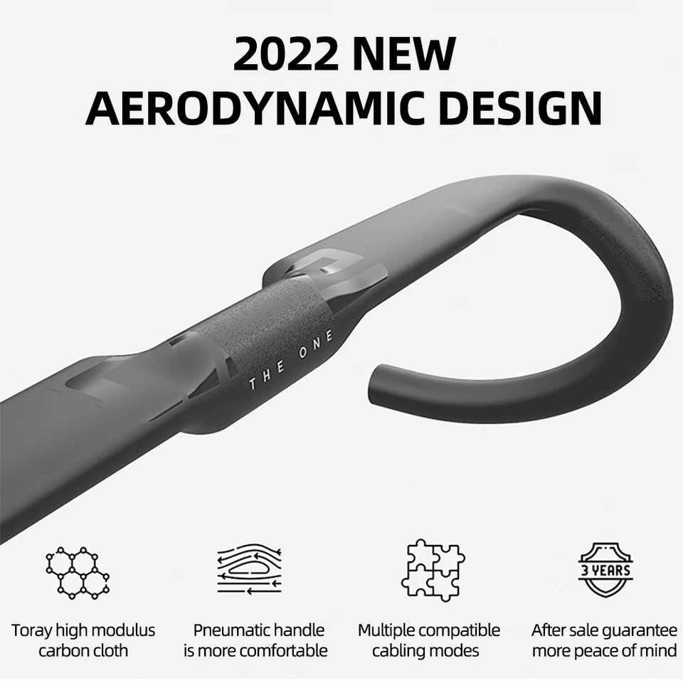 パーツ ANCHOR CARBON AERO HANDLE 400mm THE ONE AERO Carbon Handlebar 31.8MM 400/420/440MM Road Bike/MTB