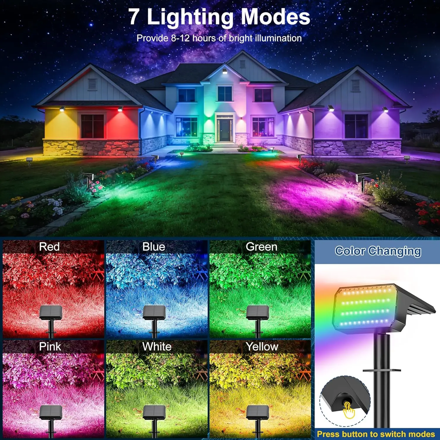 Solar Path Lights Textured ABS 30cm Angle Adjustable 4 Pack Summer Red