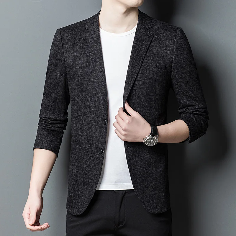 

Men's autumn and winter new Korean version elastic men's casual small suit men's slim fit suit jacket