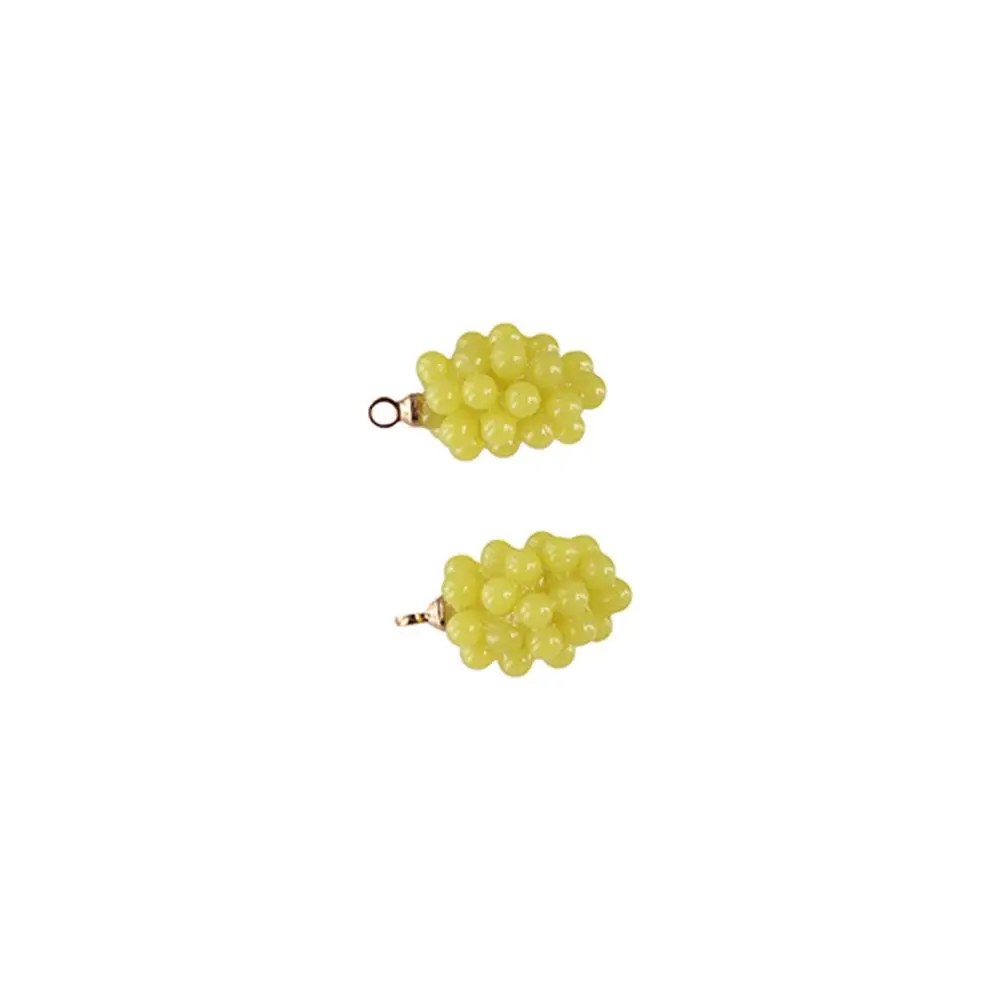 2PCS Grape 3D Fruit Charm Resin Ornaments Honey Peach Mini Jewelry Making Ornaments Cute Pomegranate Pendant Accessories DIY