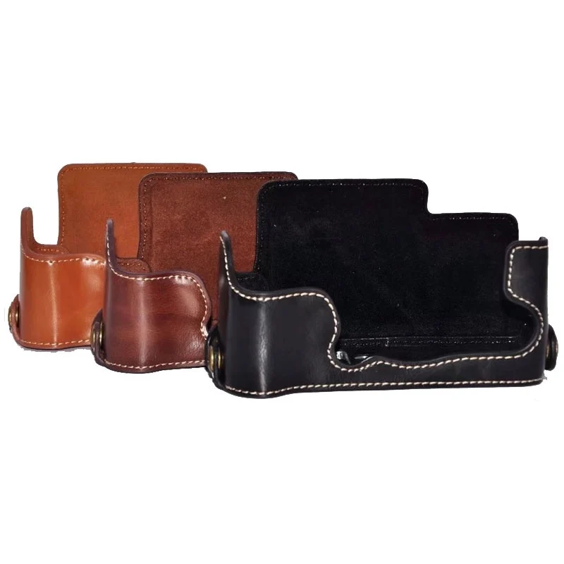 PU Leather Camera Half Case For Fujifilm Fuji XE3 X-E3 Camera Hard Body Cover with Battery Openning