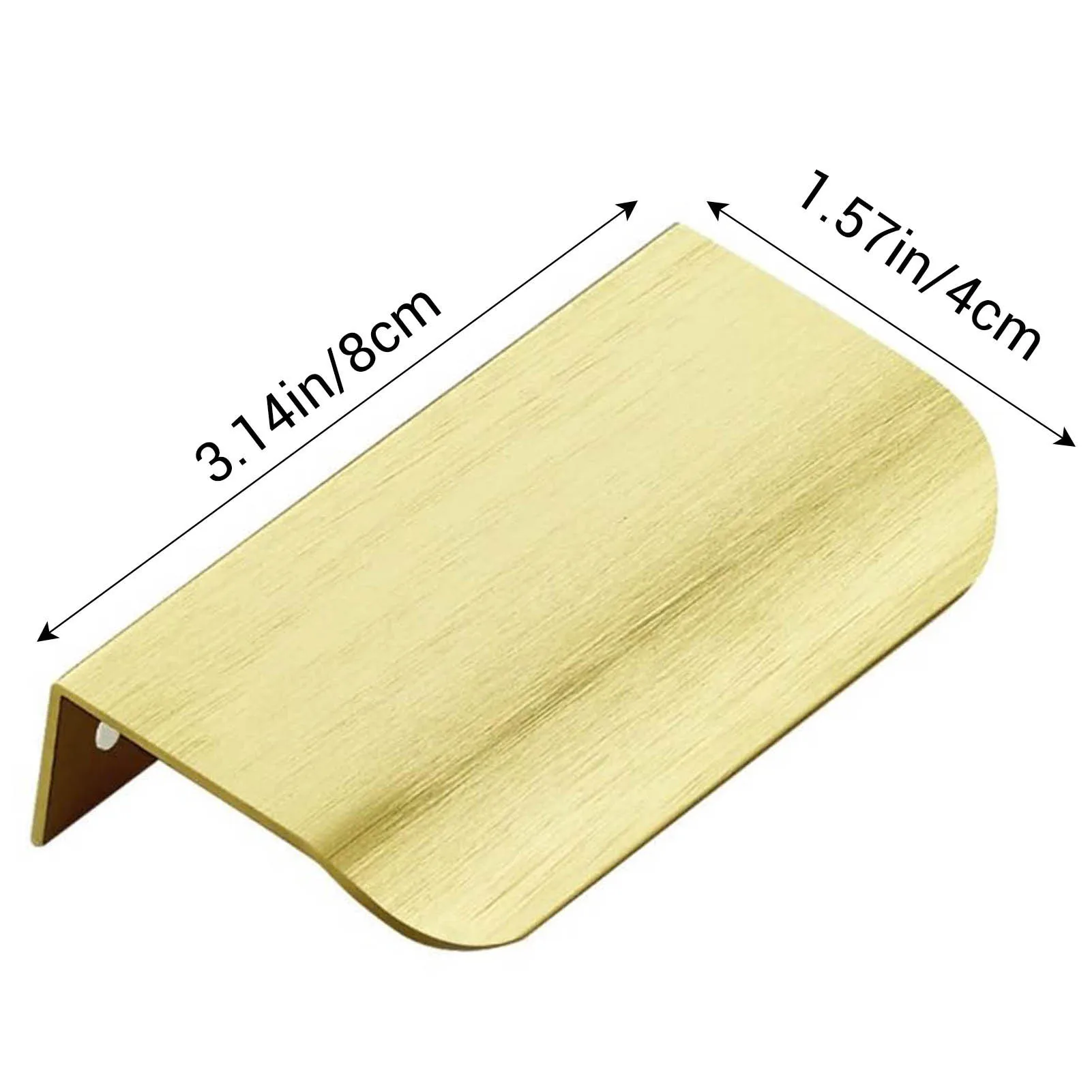 Hidden Cabinet Pulls Modern Aluminum Alloy Finger Edge Handles for Kitchen Bathroom Bedroom Wardrobe Dresser Drawer Cupboard