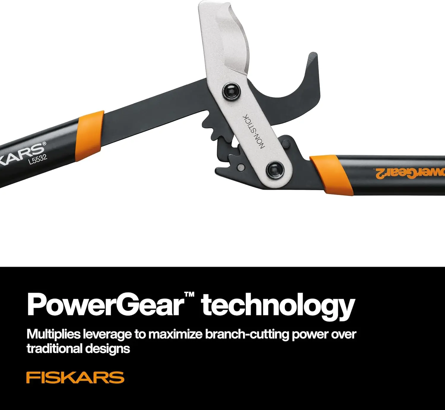 32-Inch Heavy Duty Loppers for Tree Trimming, Sharp Steel Blade Cuts Up to 2-Inch Branches with PowerGear Technology