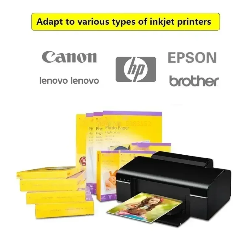 Photo Paper 5 6 7 Inch A6 A4 High Gloss 4r Waterproof Inkjet Printing RC 230GSM 200GSM 180GSM Album Paper 3R Sample Paper