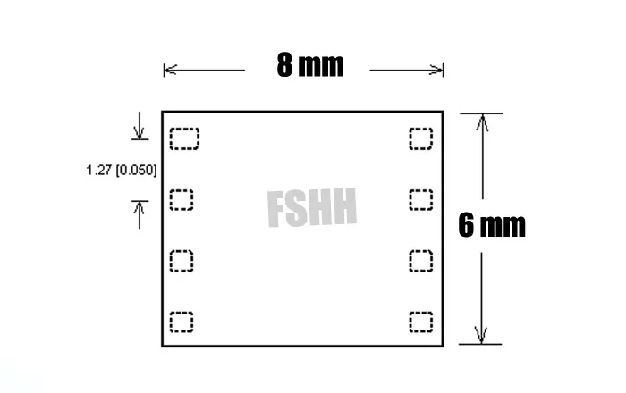 Mini Serie 6x8mm QFN8 a 208mil 150mil SOP8 socket QFN8 WSON8 DFN8 VDFN8 MLF8, Chip de prueba, adaptador sin soldadura