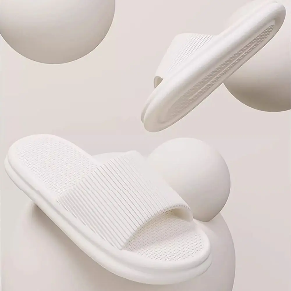 شباشب نسائية مريحة من مادة إي في إيه ناعمة غير قابلة للانزلاق للرجال، شرائح منزلية للاستخدام في الحمام، ملابس صيفية، أحذية شاطئ للجنسين
