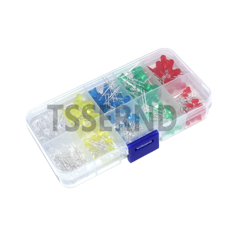 100-200 шт. 3 мм 5 мм светодиодный диод в ассортименте F3 F5 светодиодные светодиоды белый зеленый красный синий желтый оранжевый электронный комплект «сделай сам»