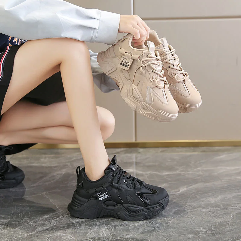 2023 New Platform Casual Sneakers Women\'s Sneakers Fashion Versatile Women\'s Tennis Shoes Breathable Mesh Comfortable Sneakers