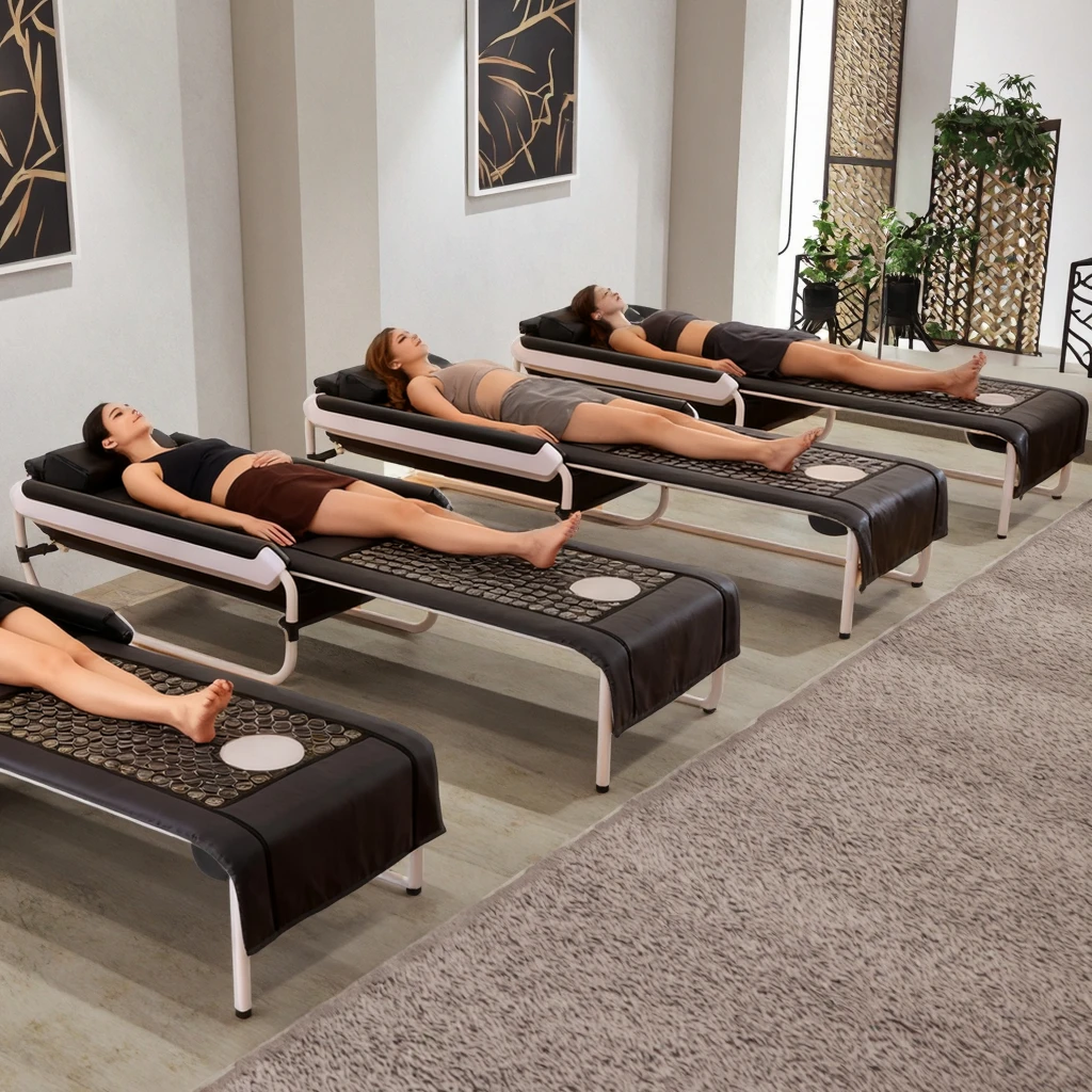 Spa Commercial Use Infrared Thermal Therapy Hot Stone Spine Relax Korean Jade Master V3 V4 V6 Roller Massage Bed Beauty Table