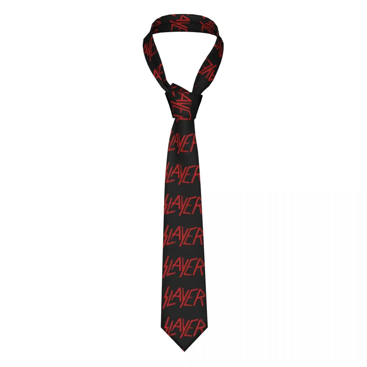 

Formal Heavy Metal Rock Slayers Letter Neck Ties Mens Custom Silk Necktie for Office Cravat