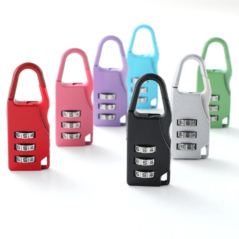 3 Mini Dial Digit Number Code Password Combination Padlock Security Travel Safe Lock for Padlock Luggage  Backpack Lock of Gym