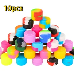 10PCS 2ml Silicone Storage Containers Mixed Colours Random Cigarette Cases Wax Tanks Non-Stick Walls Portable Travel Bottle