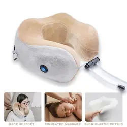 Electric Massage Pillow Neck Relaxation Tool U-shaped Fits the Neck Suitable for Travel Home Massage Single Button Operation