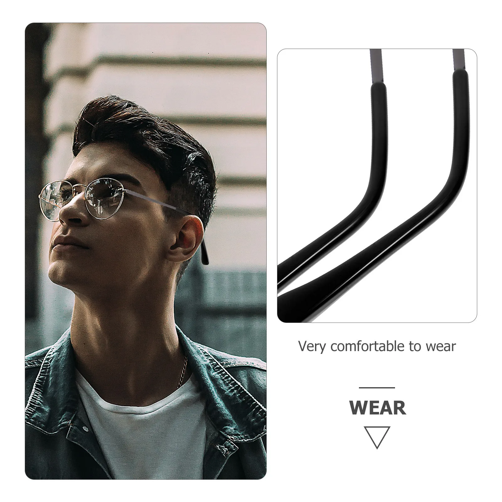 

1Pair Metal Eyeglass Arm Replacement Sturdy Frames Arms for Glasses Repair and Replacement Accessories Frames Arms