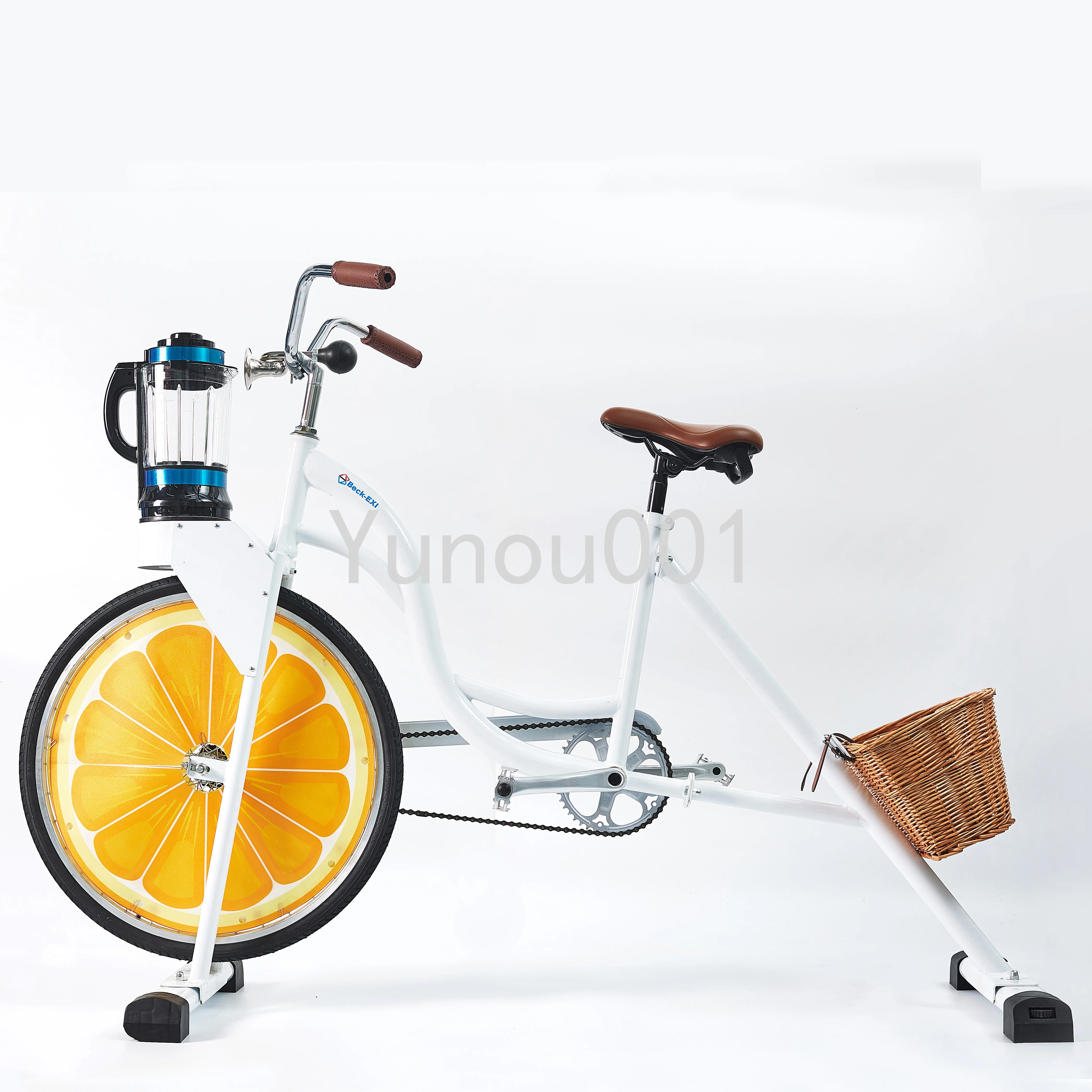 Newest Style Retro Exercise Fender Pedal Bicycle Pro Stationary Smoothie Bike Blender for Fruit and Vegetable Store