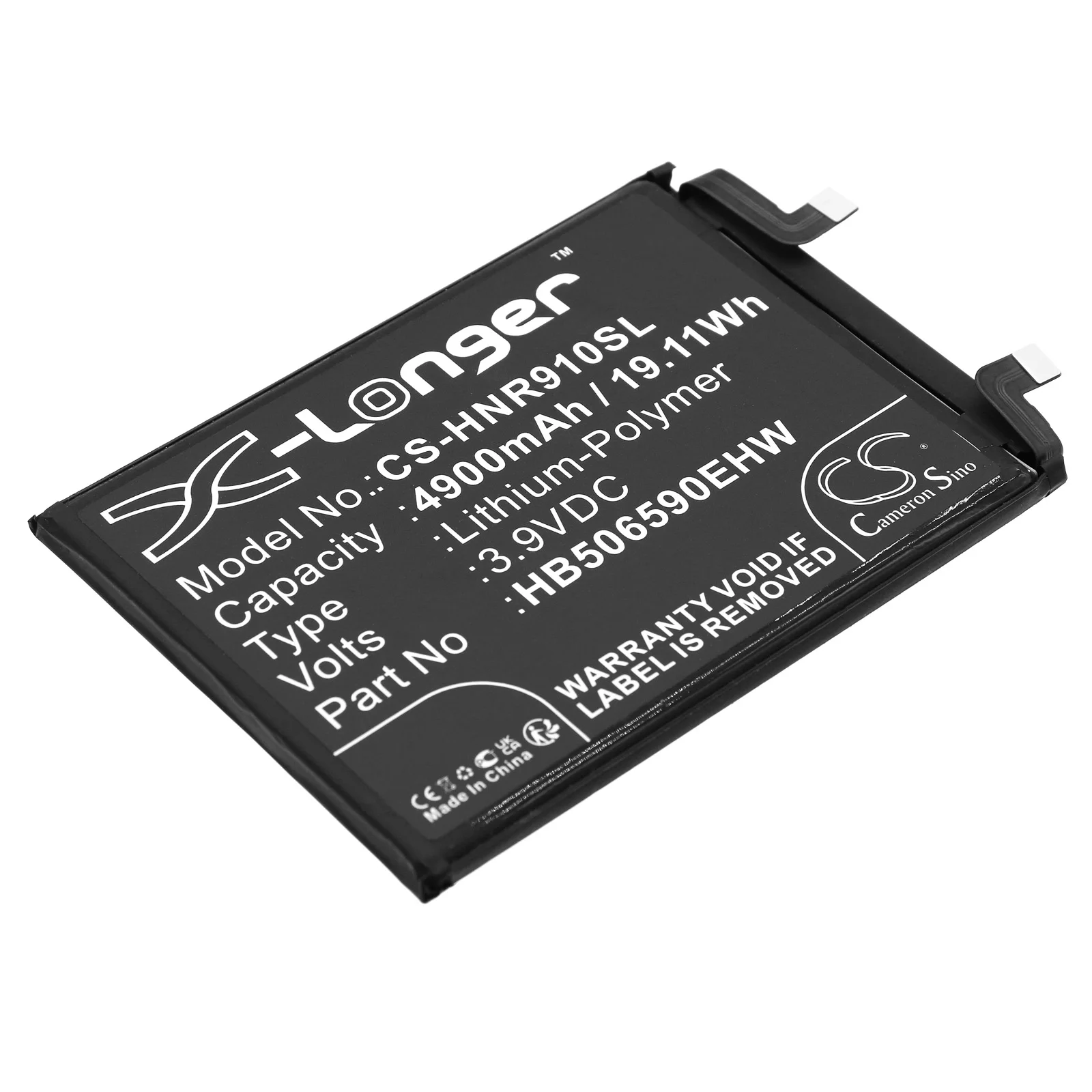 CS Replacement Battery for Honor 90 Pro PN:HB506590EHW 4900mAh / 19.11Wh