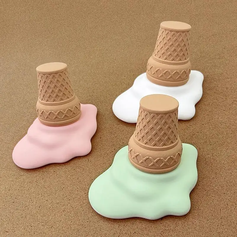 Cute Ice Cream Cone Aromatherapy Melted Ice Cream Shape Car Air Freshener Perfume Oils To The Ice Cream Grooves For Cars decor