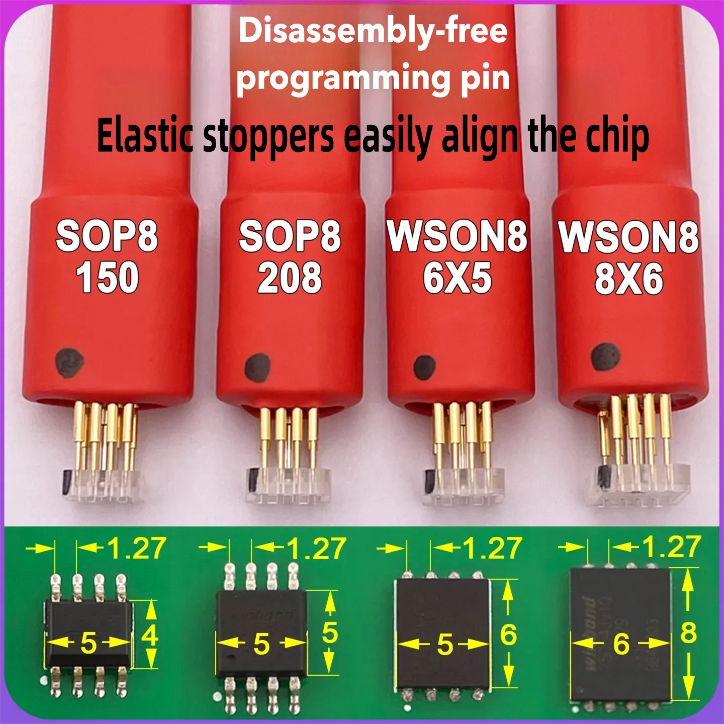 

1PCS for Sop8 Wson Chip Download Burn Write Probe Spring Needle Optional SOP8-150mil/SOP8-208mil WSON-6*5/WSON-8*6