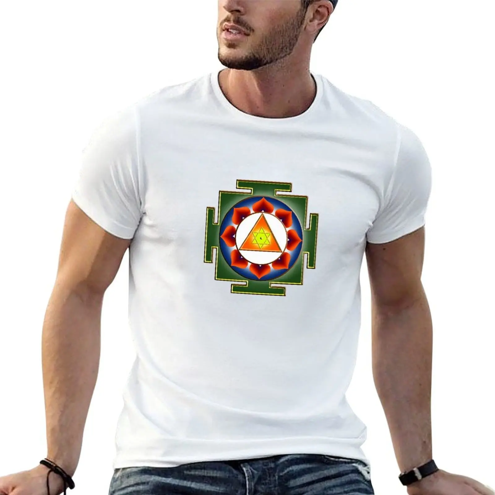 Camiseta de diseñador YA-22 t camisa lisa de calidad para hombre Ganesh algodón Yantra camiseta para hombre camisa alta para hombre