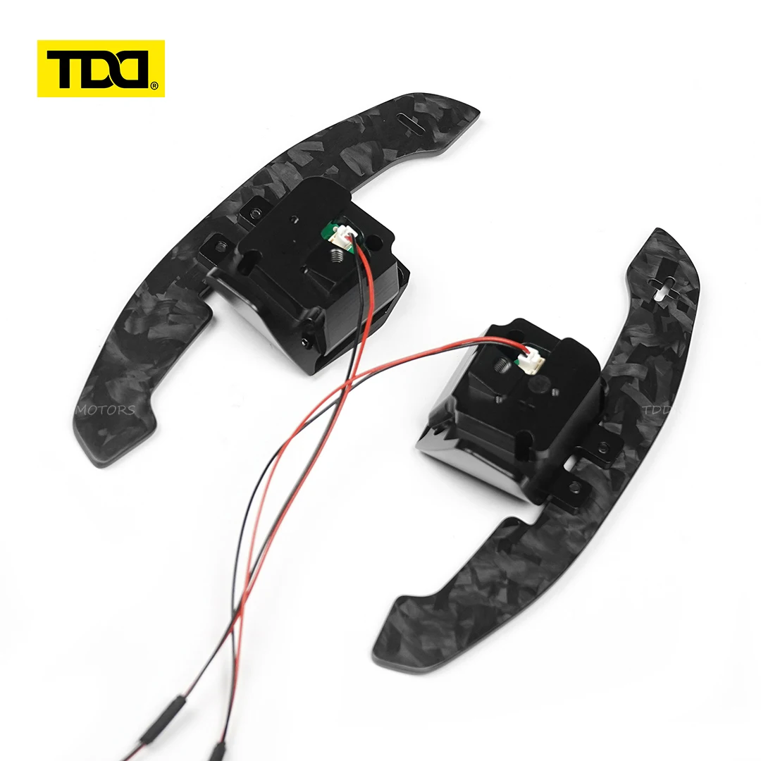 TDD Carbon Fiber Magnetic Steering Wheel Paddle Shifters For VW Golf 6 GTI CC MK6 Scirocco  Magnetic Attraction Function