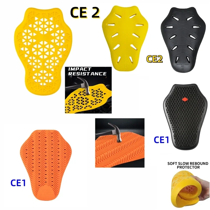 CE1/CE2 Certified Back Protection Pads Men Motorcycle Back Protector Universal Motorbike Soft Jacket Insert Spinal Back Guard