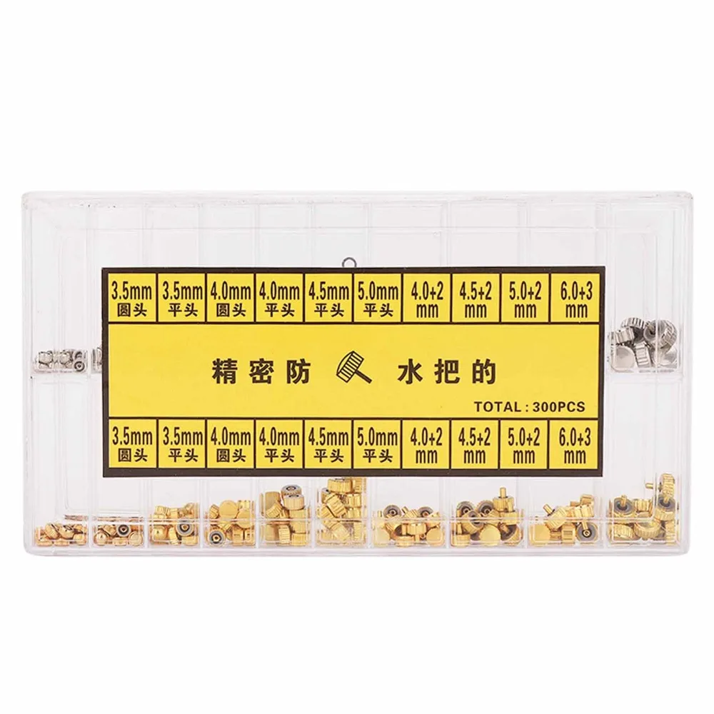 Professional Steel Watch Crown Parts Silver Gold Watch Crown Kit Watch Replacement Accessories Watch Repair