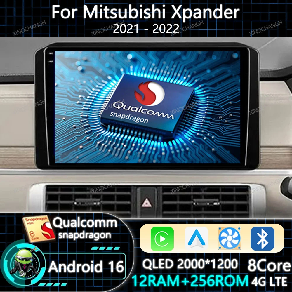 Android 16 Car Radio For Mitsubishi Xpander 2021 - 2022 Multimedia Stereo Video Player Carplay Auto Head Unit 4G LTE 5G WIFI BT