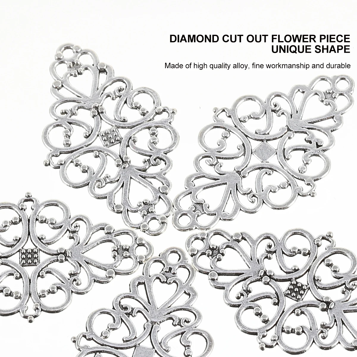 

40Pcs Classic Alloy Charms Diy Jewelry Making Kit For Lovers Friends Unique EyeCatching