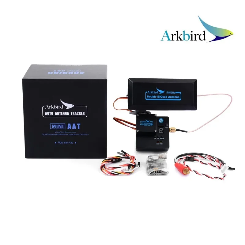Arkbird FPV 5.8GHz Mini Auto Antenna Tracker Gimbal Long Range System W/ Air Module and Ground System Integrated Video Receiver