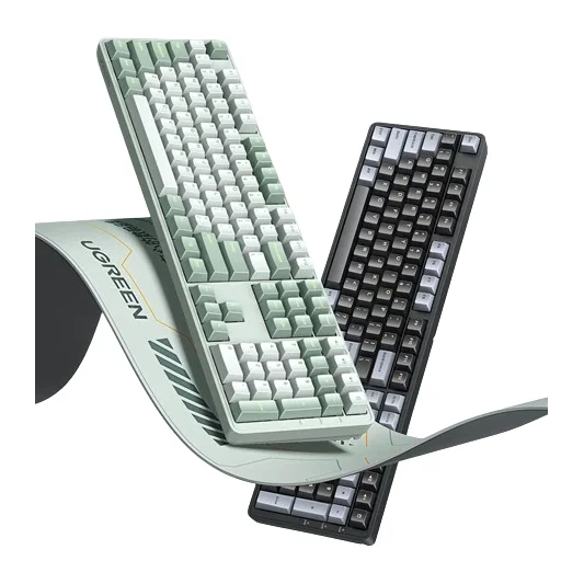 UGREEN キーボード メカニカル有線ゲーミングキーボード デスクトップラップトップ用 108 PBT キーキャップ