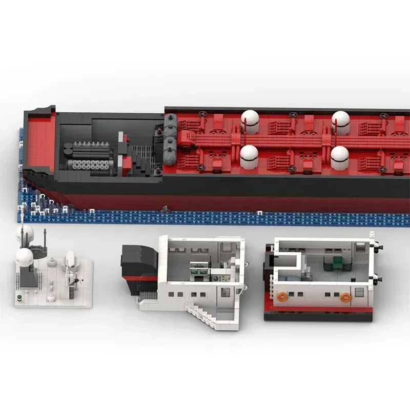 Moc Building Bricks Port Ship Oil Tanker Boat Model Technology Classics Ferry Battleship Block Toy DIY Assembly Holiday Gift