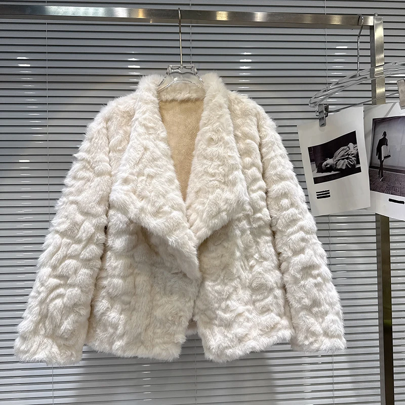 

Зимняя теплая плюшевая хлопковая куртка с большим воротником с лацканами, женская стеганая куртка с одной пряжкой, верхняя одежда Parker, женские однотонные утепленные куртки