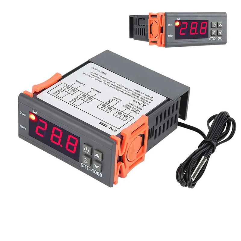 

Temperature Controller STC 1000 Aquarium Incubation Electronic Digital Display Microcomputer Temperature Controller Switch